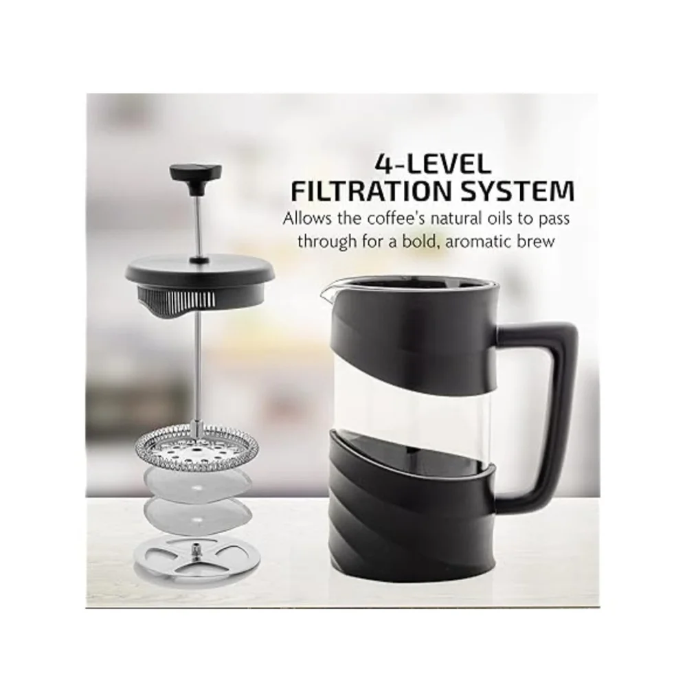 NEW Ovente Coffee Press 34oz Black